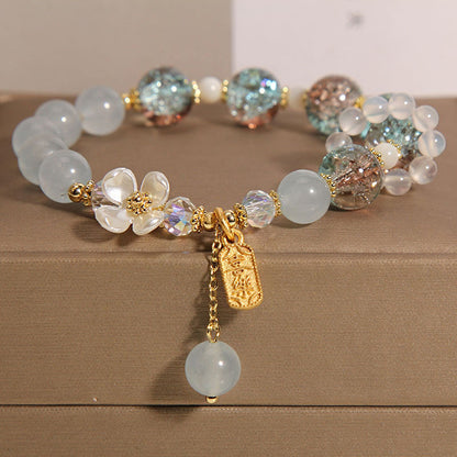 Natural Chalcedony Crystal Bracelet For Women