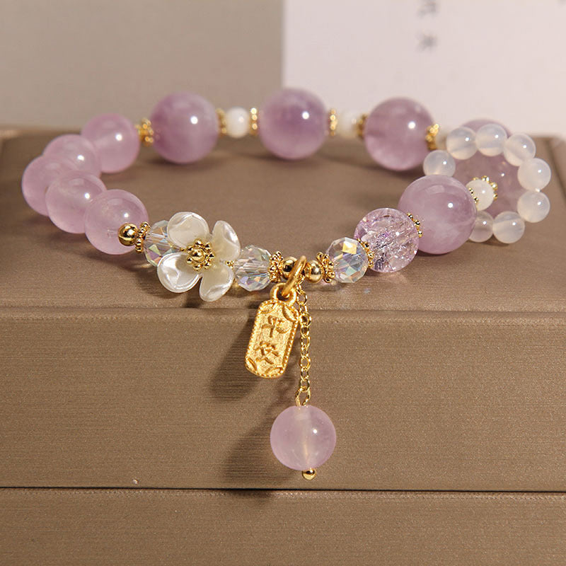 Natural Chalcedony Crystal Bracelet For Women