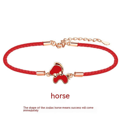 Zodiac Red Rope Bracelet For Women