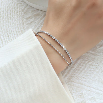 Zircon Double-layer Bracelet For Women