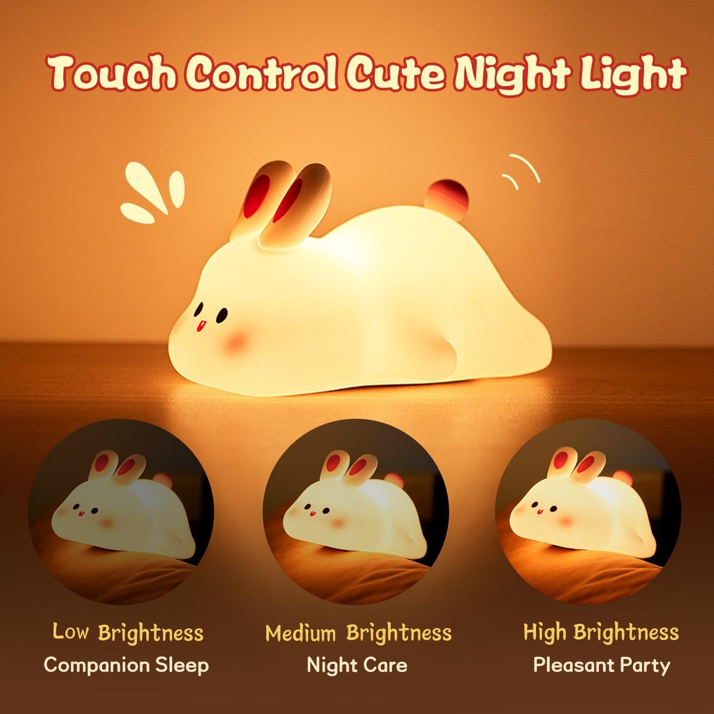 Cute LED Bunny Night Light