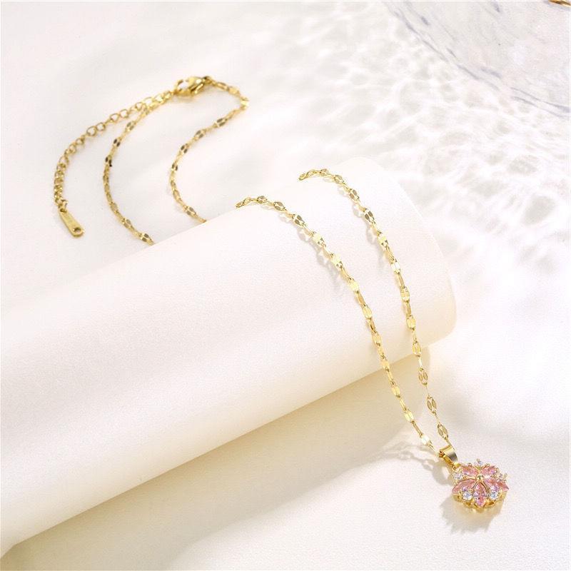 Crystal Snowflake Necklace Women Fashion Ins Necklace