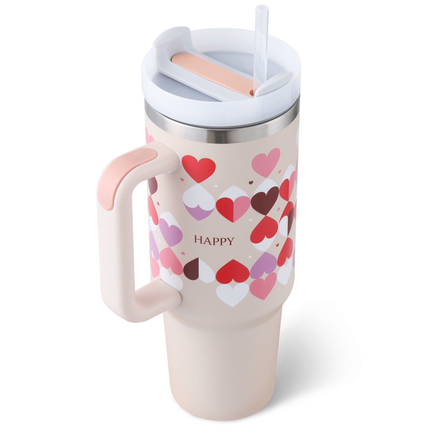 Tumbler With Handle Straw Insulated