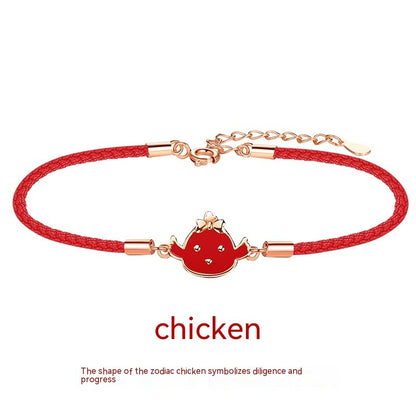 Zodiac Red Rope Bracelet For Women