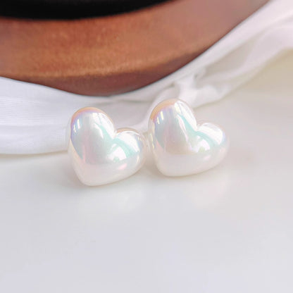 Fashion Double-sided Love Pearl Earrings Jewelry