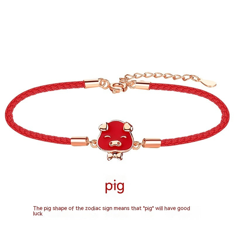 Zodiac Red Rope Bracelet For Women