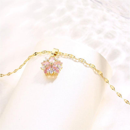 Crystal Snowflake Necklace Women Fashion Ins Necklace