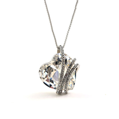 Korean Fashion Jewelry Crystal Necklace-True Love Eternal