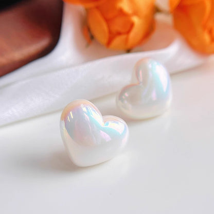 Fashion Double-sided Love Pearl Earrings Jewelry