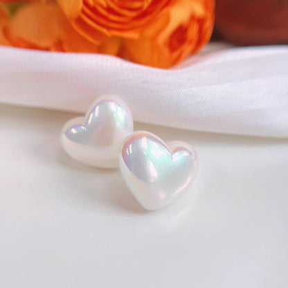 Fashion Double-sided Love Pearl Earrings Jewelry