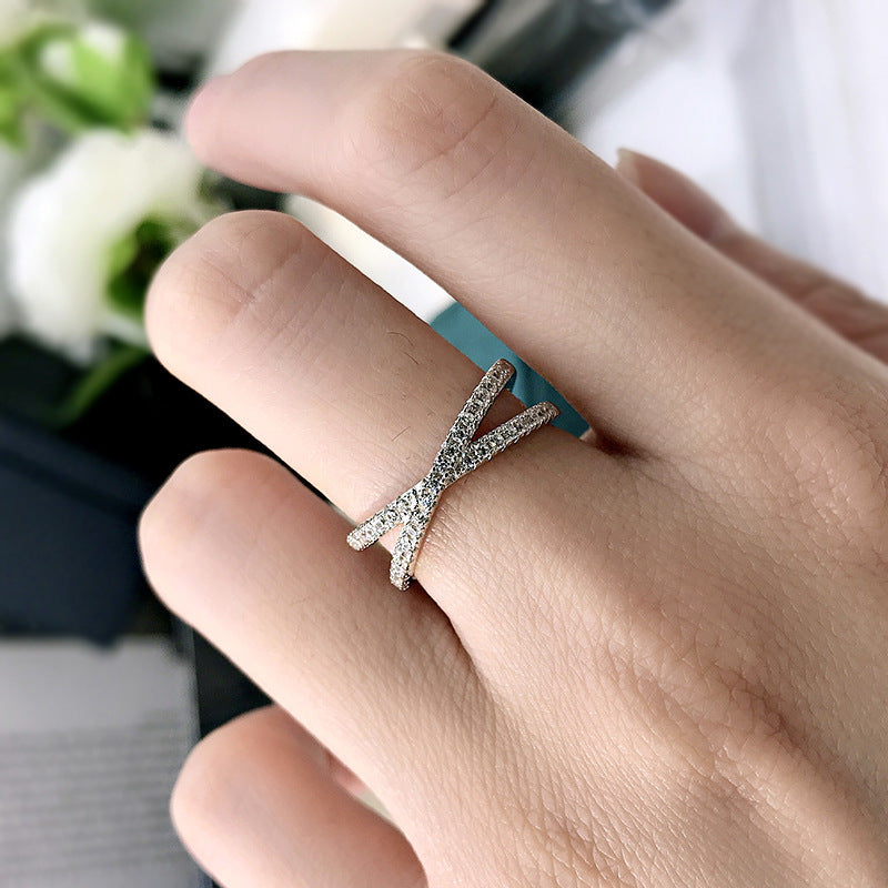 S925 Silver Cross Ring For Women