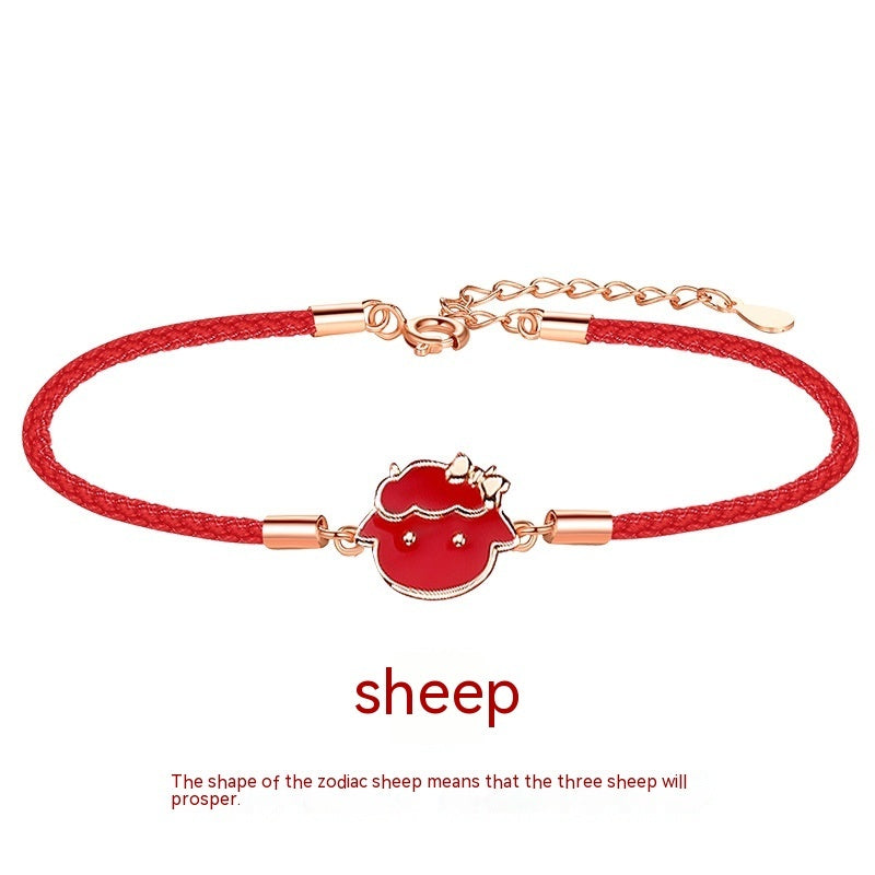 Zodiac Red Rope Bracelet For Women