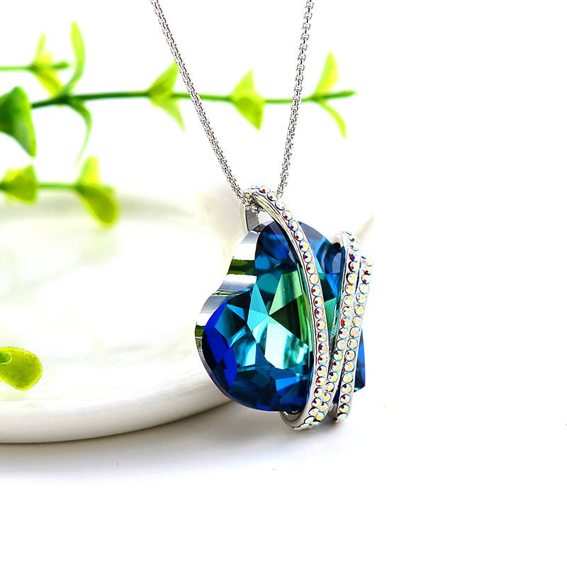 Korean Fashion Jewelry Crystal Necklace-True Love Eternal