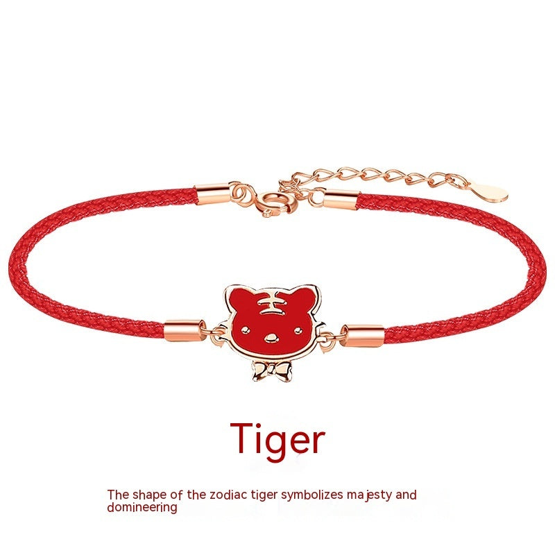 Zodiac Red Rope Bracelet For Women