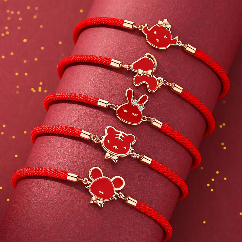 Zodiac Red Rope Bracelet For Women