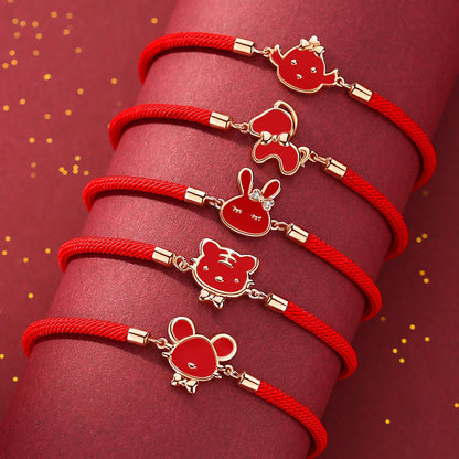 Zodiac Red Rope Bracelet For Women