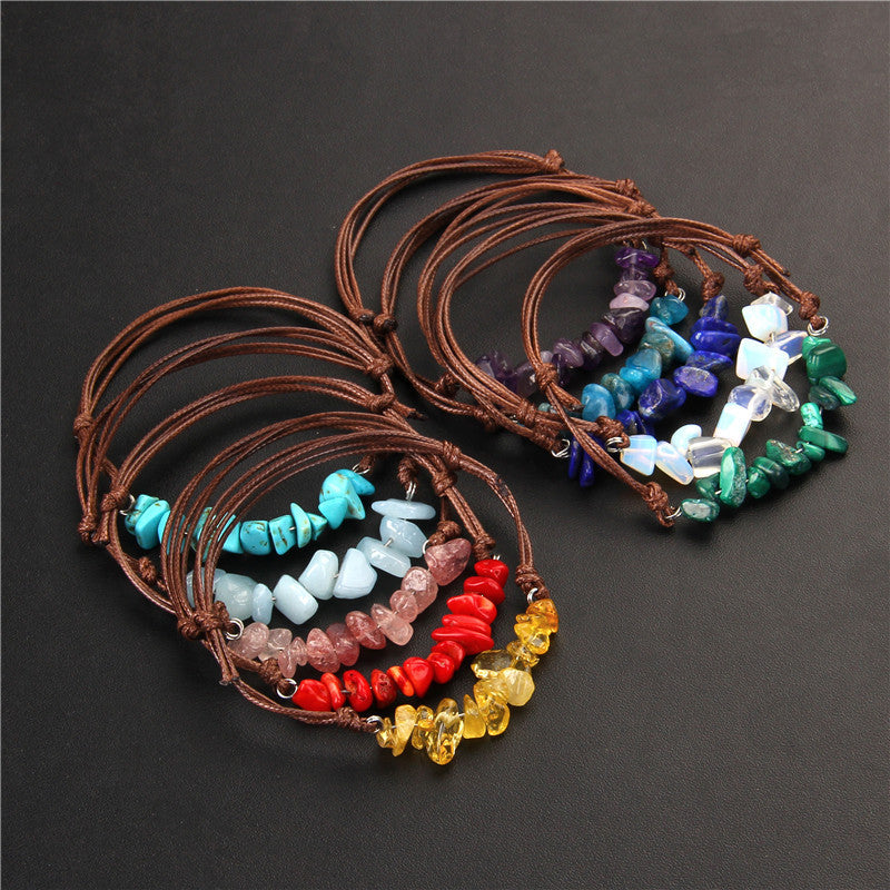 Leather Rope Woven Bracelet For Women