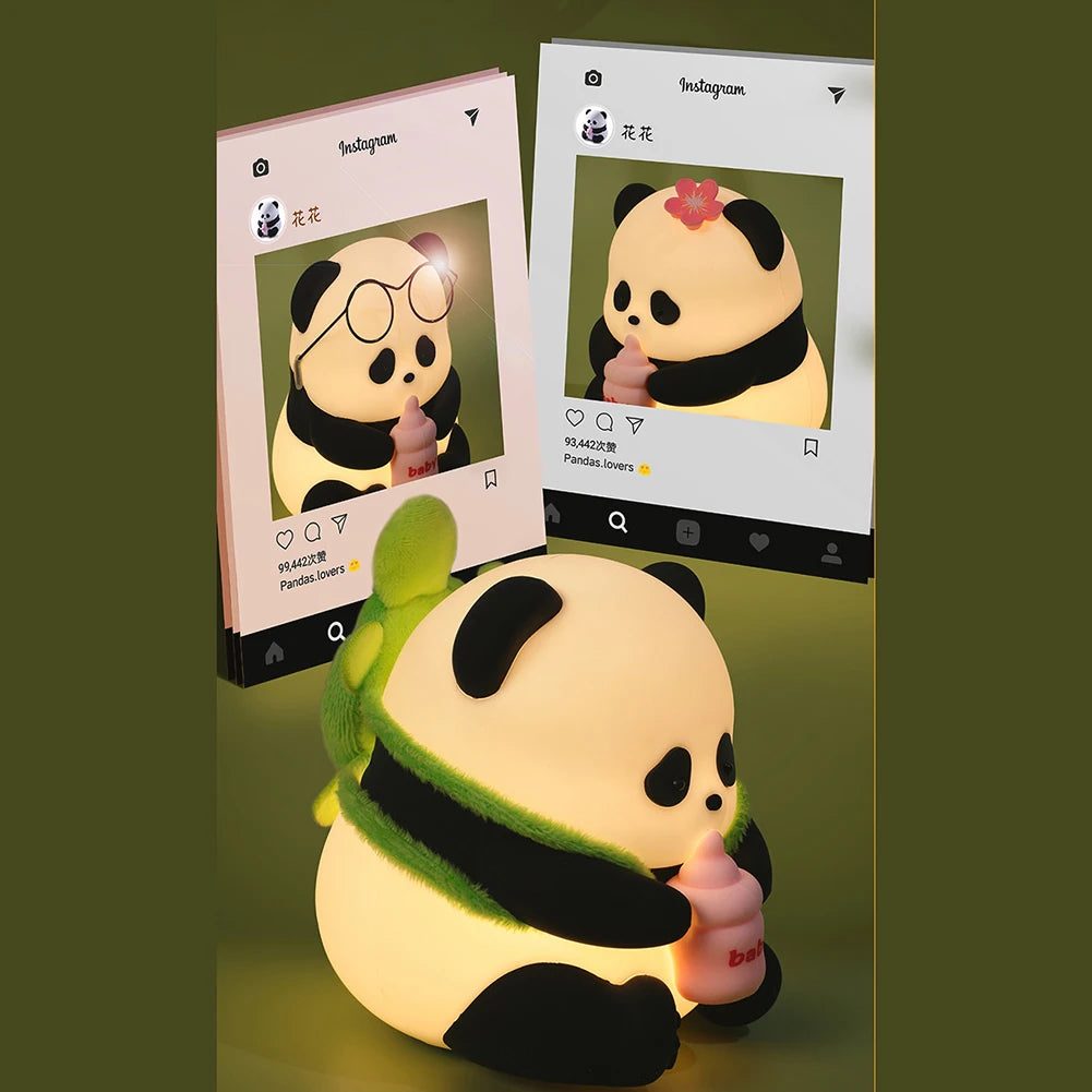 Cute Panda Silicone Night Light