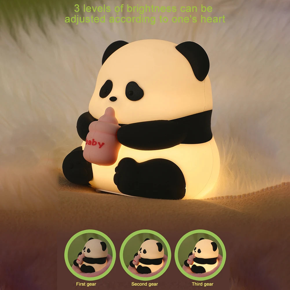 Cute Panda Silicone Night Light