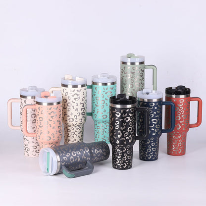 Tumbler With Handle Straw Insulated