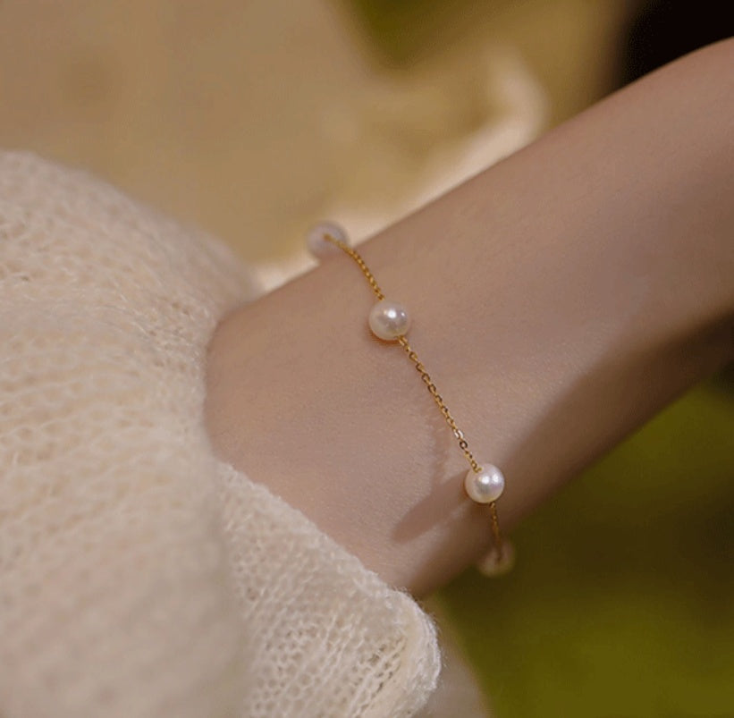 Starry Natural Freshwater Pearl Bracelet For Women