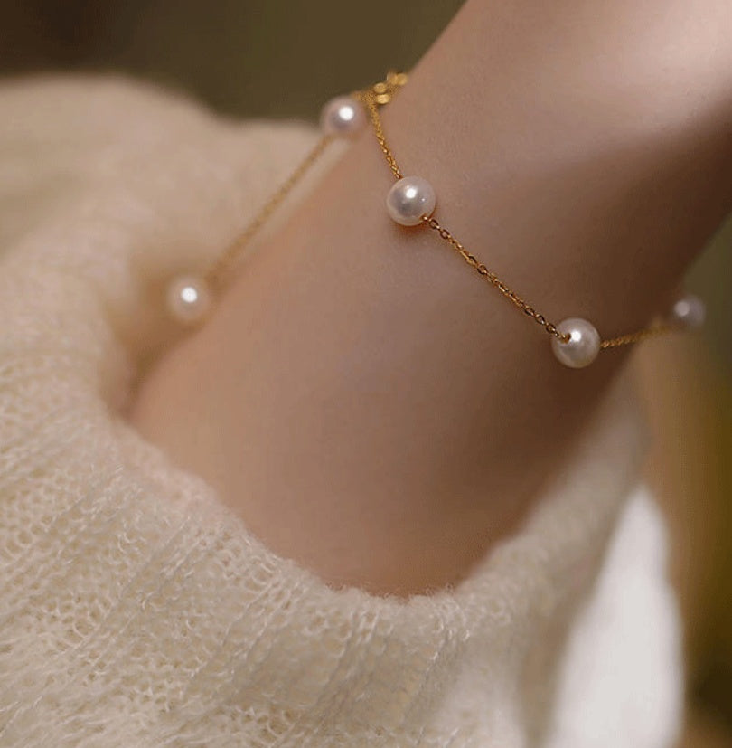 Starry Natural Freshwater Pearl Bracelet For Women