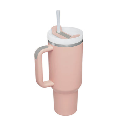 Tumbler With Handle Straw Insulated