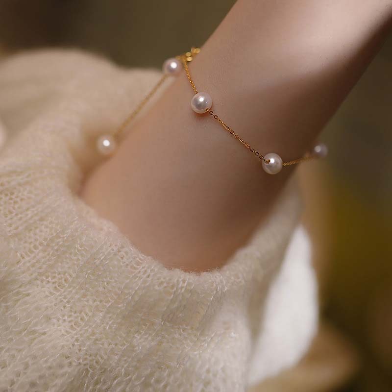 Starry Natural Freshwater Pearl Bracelet For Women